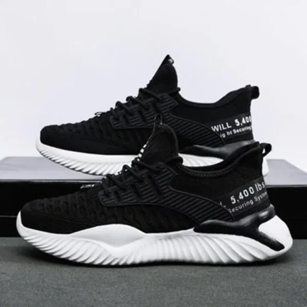 Men’s Sneakers Fashion Casual Flying Woven Running Shoes Korean Style - Image 10