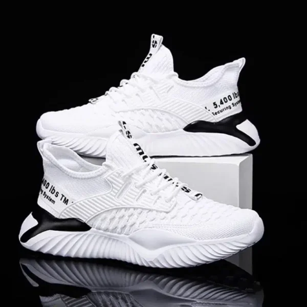 Men’s Sneakers Fashion Casual Flying Woven Running Shoes Korean Style - Image 4