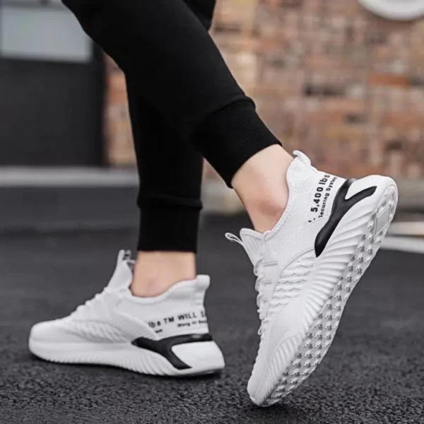 Men’s Sneakers Fashion Casual Flying Woven Running Shoes Korean Style - Image 5