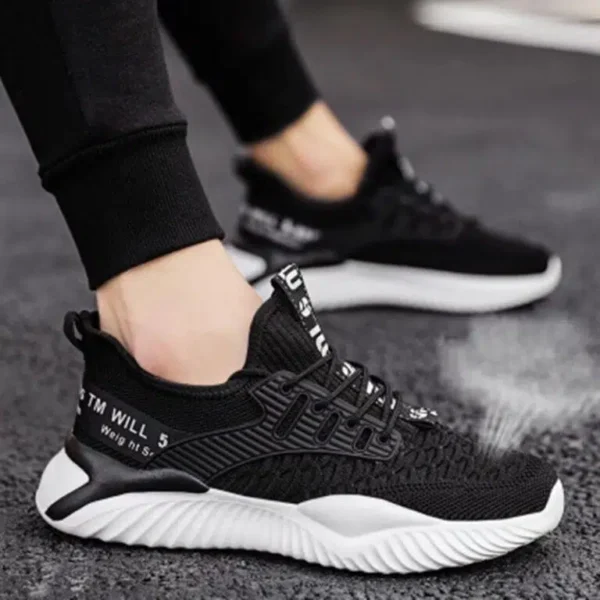Men’s Sneakers Fashion Casual Flying Woven Running Shoes Korean Style - Image 6