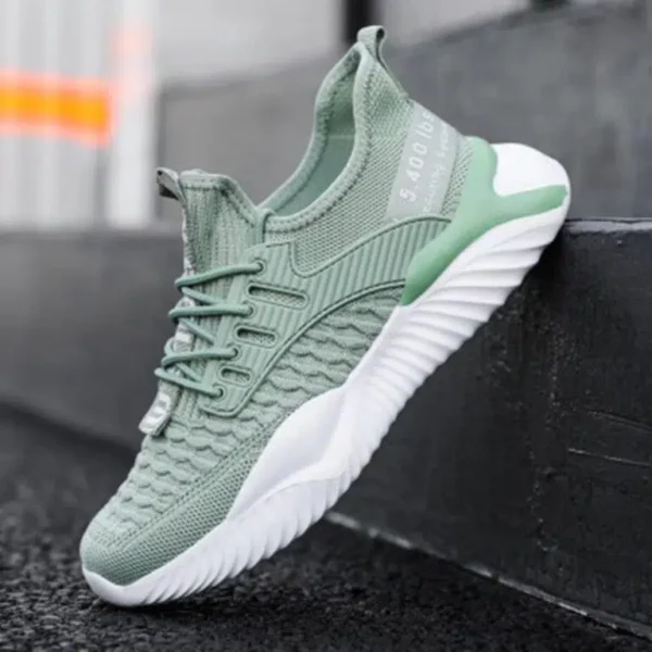 Men’s Sneakers Fashion Casual Flying Woven Running Shoes Korean Style - Image 7