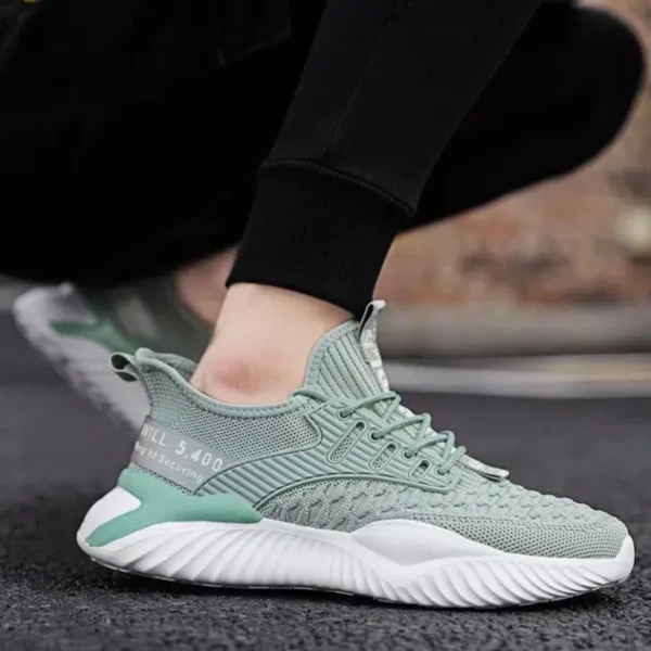 Men’s Sneakers Fashion Casual Flying Woven Running Shoes Korean Style - Image 8