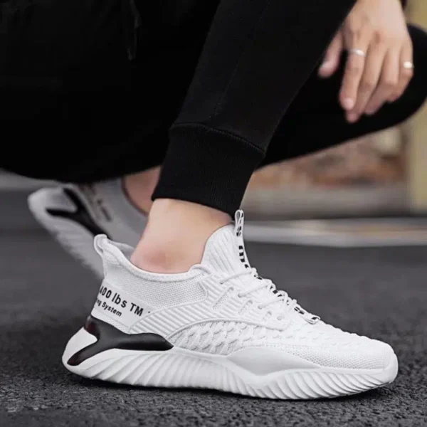 Men’s Sneakers Fashion Casual Flying Woven Running Shoes Korean Style - Image 9
