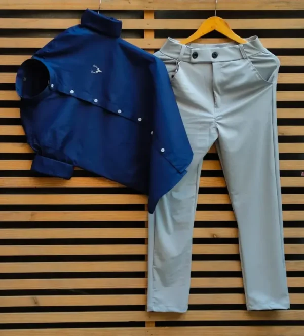 Men’s Party Wear Lycra Pant & Shirt Combo