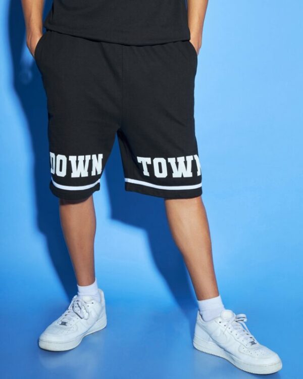 Men’s Black Downtown Typography Oversized Co-ord Set - Image 4