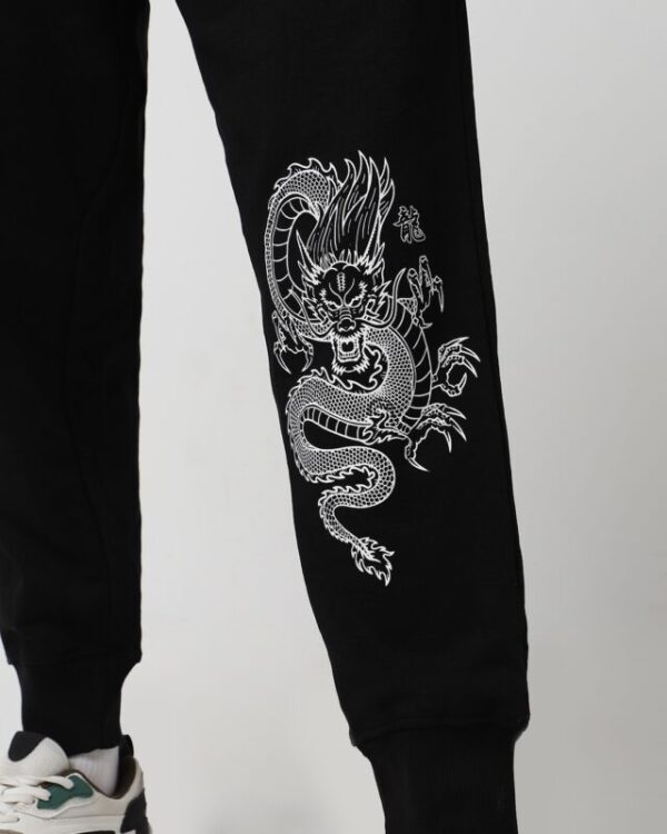 Men’s Black Firece Graphic Printed Super Loose Fit Co-ordinates - Image 6